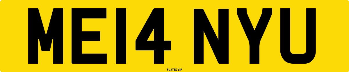 ME14 NYU Number Plate