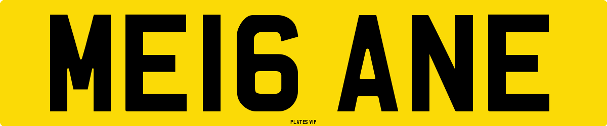 ME16 ANE Number Plate