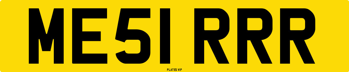 ME51 RRR Number Plate