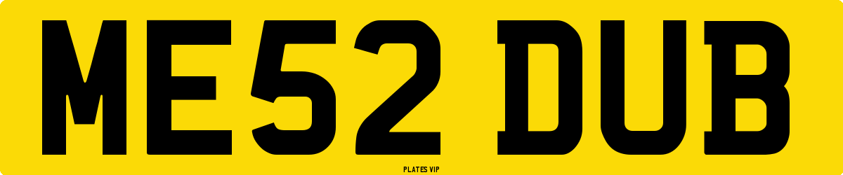 ME52 DUB Number Plate