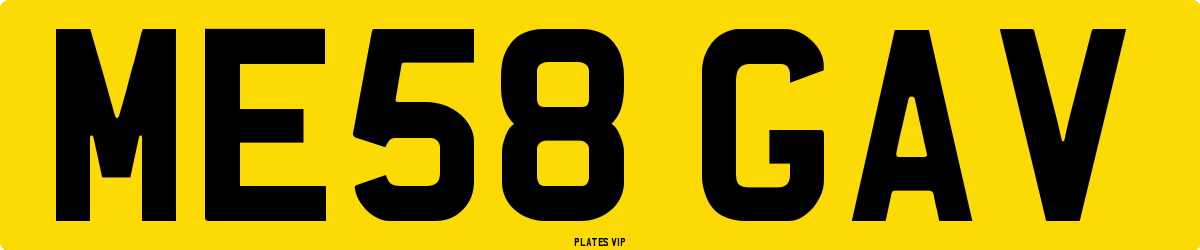 ME58 GAV Number Plate