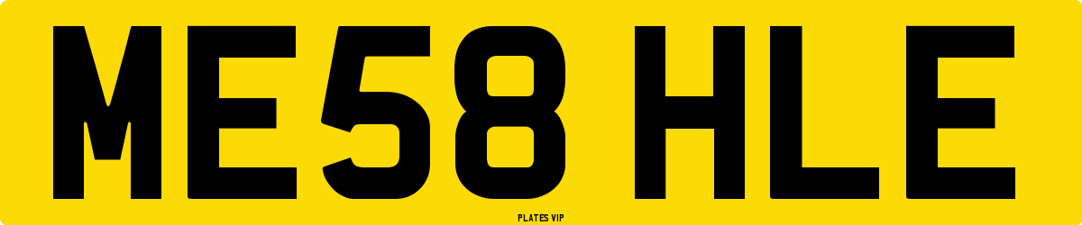 ME58 HLE Number Plate