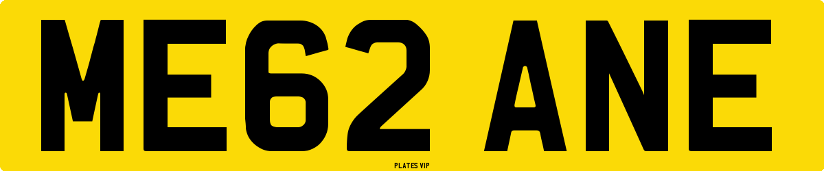 ME62 ANE Number Plate