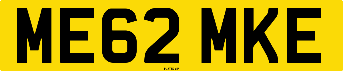 ME62 MKE Number Plate