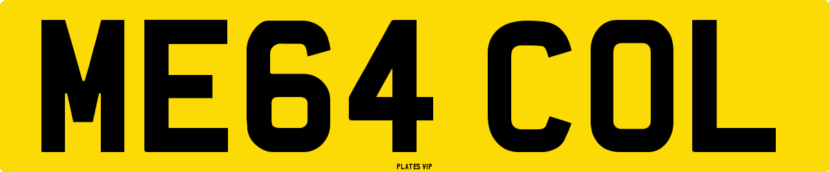 ME64 COL Number Plate
