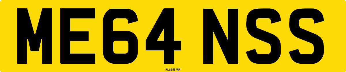 ME64 NSS Number Plate