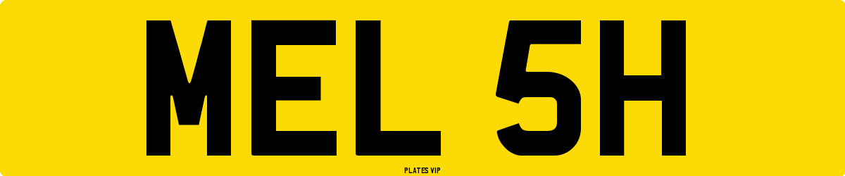 MEL 5H Number Plate