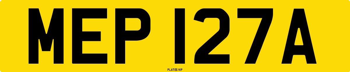 MEP 127A Number Plate