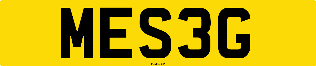 MES3G Number Plate