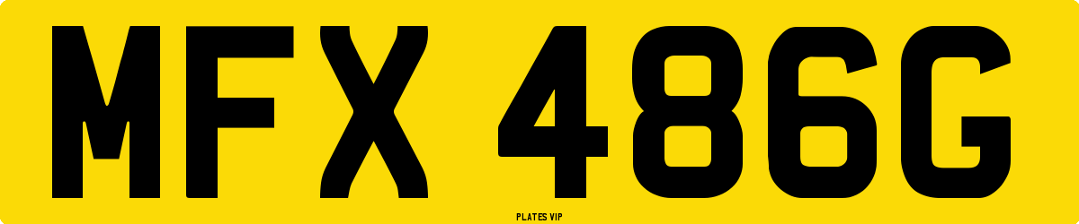 MFX 486G Number Plate