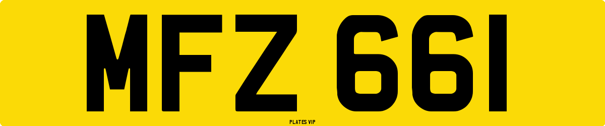 MFZ 661 Number Plate