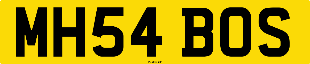 MH54 BOS Number Plate