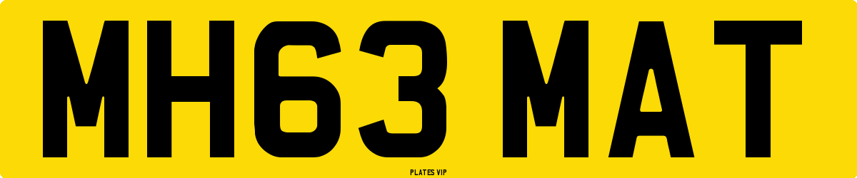 MH63 MAT Number Plate