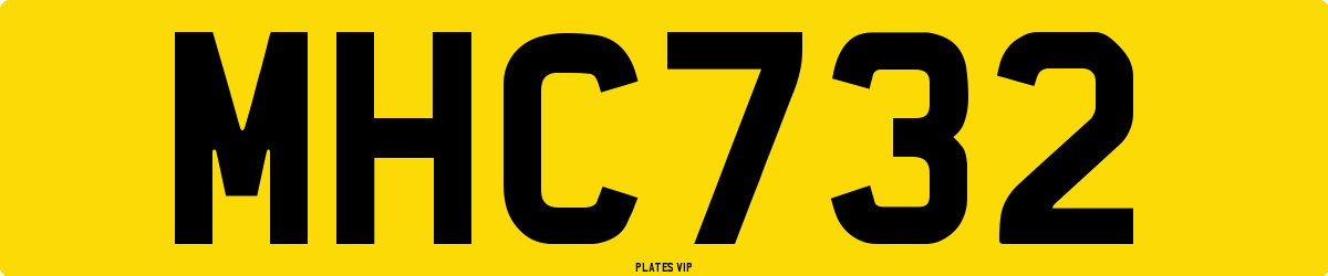 MHC732 Number Plate