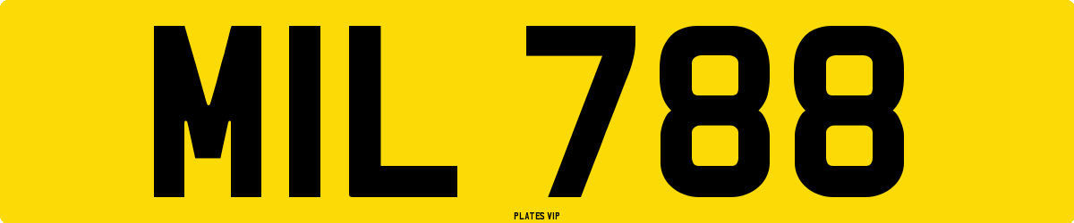 MIL 788 Number Plate