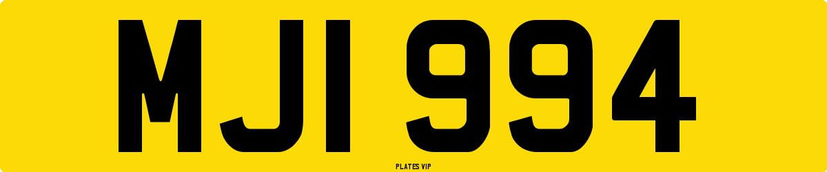 MJI 994 Number Plate