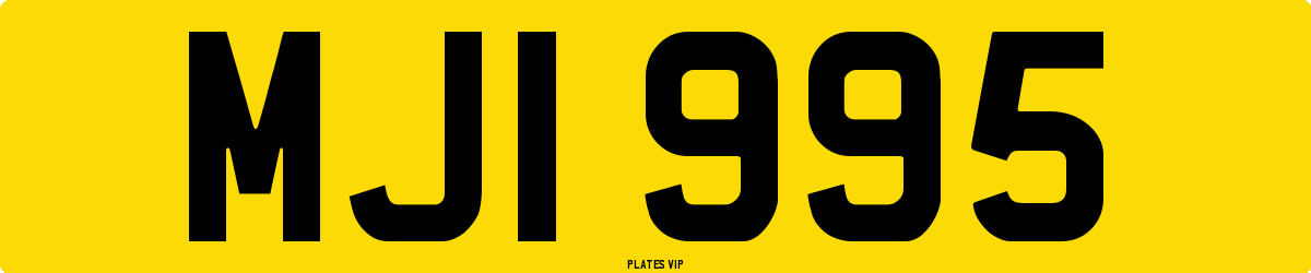 MJI 995 Number Plate