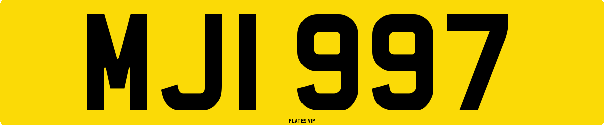 MJI 997 Number Plate