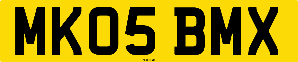 MK05 BMX Number Plate