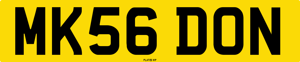 MK56 DON Number Plate