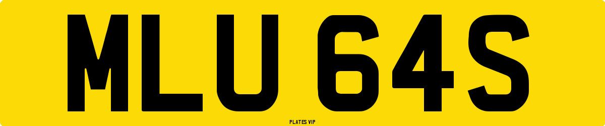 MLU 64S Number Plate