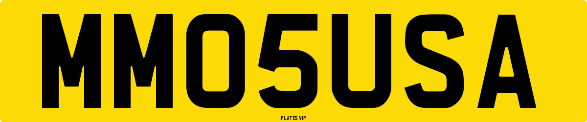 MM05USA Number Plate
