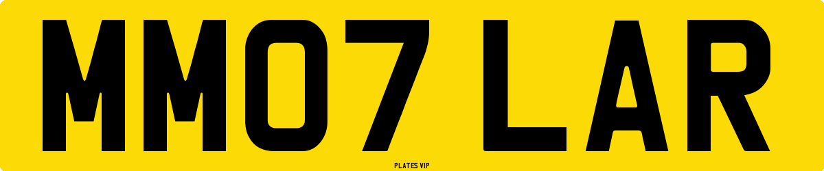 MM07 LAR Number Plate