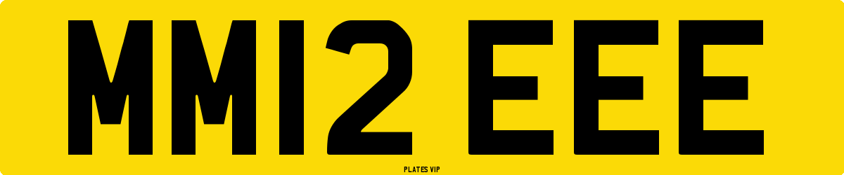 MM12 EEE Number Plate