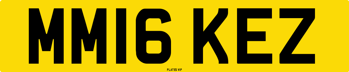 MM16 KEZ Number Plate