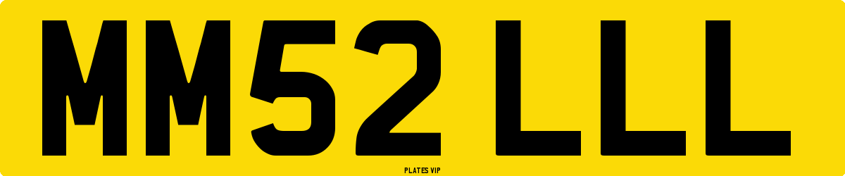 MM52 LLL Number Plate