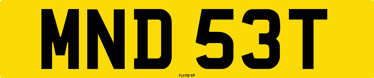 MND 53T Number Plate