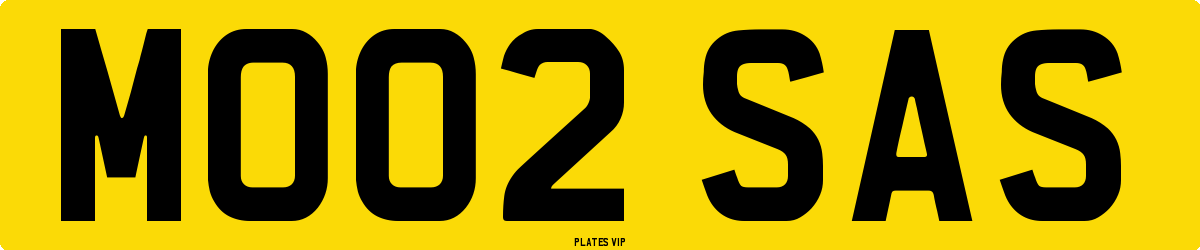 MO02 SAS Number Plate