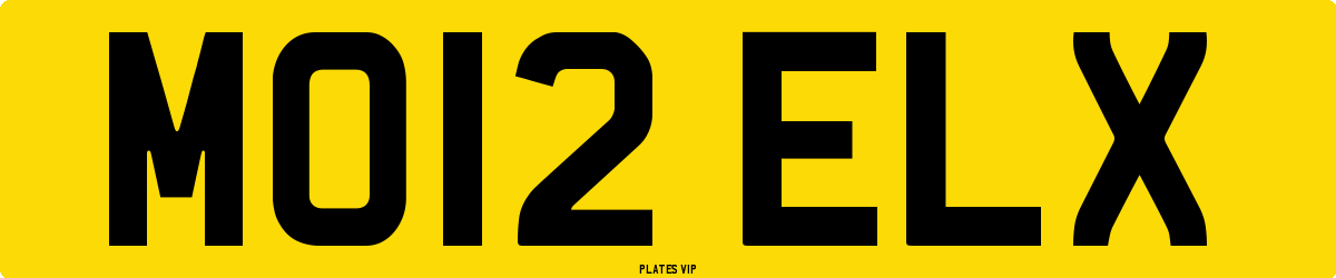 MO12 ELX Number Plate