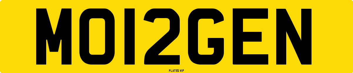 MO12GEN Number Plate