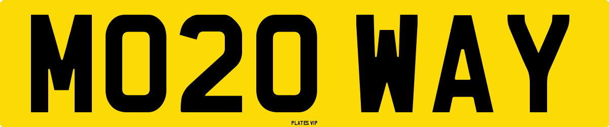 MO20 WAY Number Plate