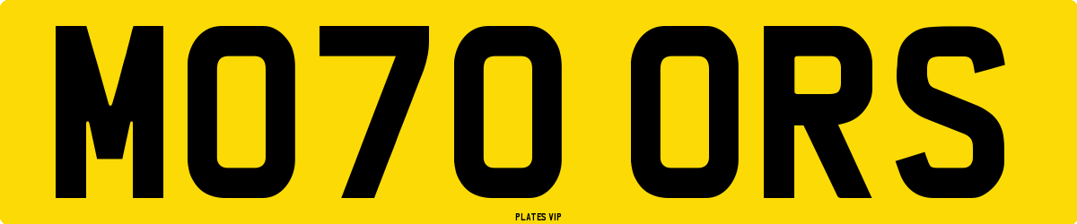 MO70 ORS Number Plate