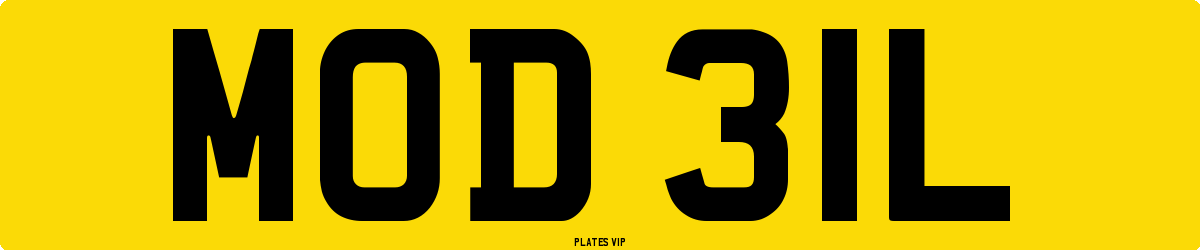 MOD 31L Number Plate