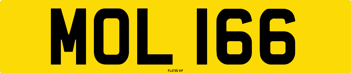 MOL 166 Number Plate