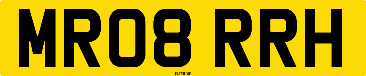 MR08 RRH Number Plate