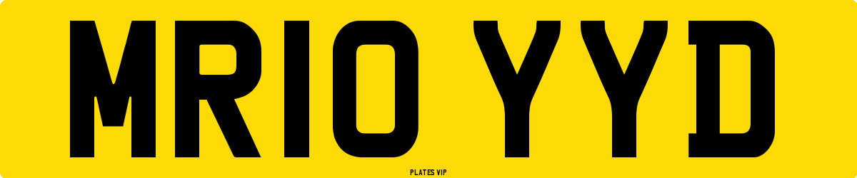 MR10 YYD Number Plate