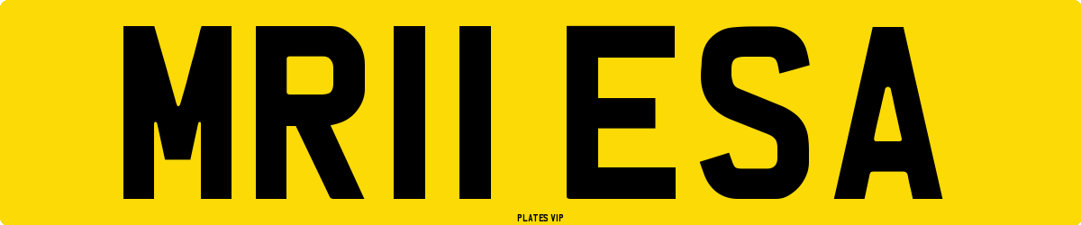 MR11 ESA Number Plate