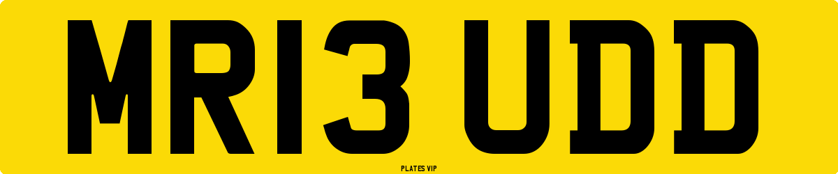MR13 UDD Number Plate
