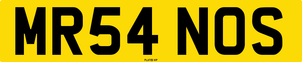 MR54 NOS Number Plate