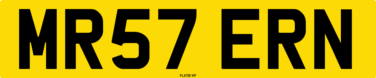 MR57 ERN Number Plate