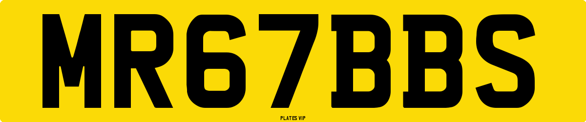 MR67BBS Number Plate