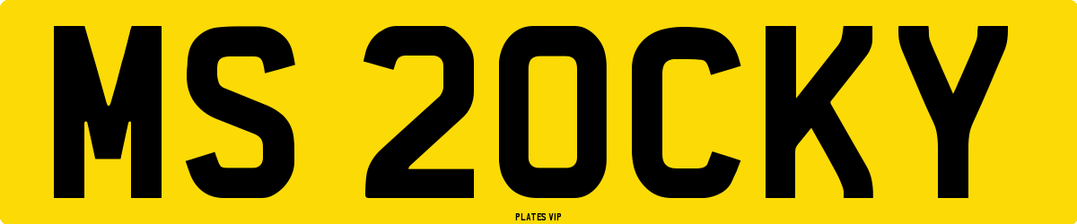 MS 20CKY Number Plate