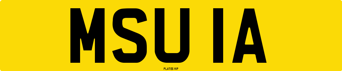 MSU 1A Number Plate