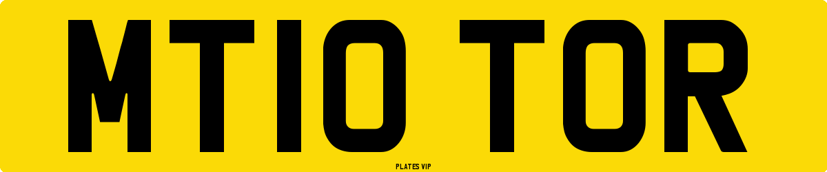MT10 TOR Number Plate