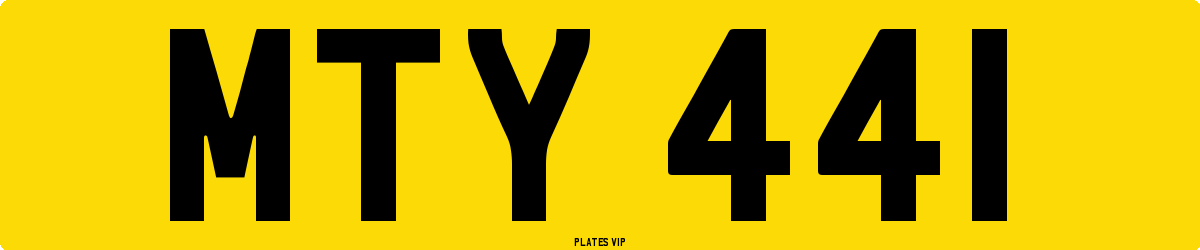 MTY 441 Number Plate