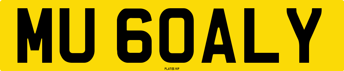 MU 60ALY Number Plate